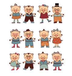 Piggi couples Piggi couples vector image