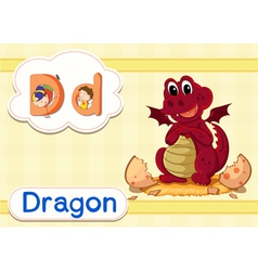 D for Dragon vector image