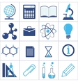 Icons of a science and education vector image