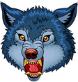 Cartoon of Angry wolf cartoon character vector image