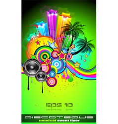 Disco event poster vector image