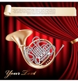 Classical French horn vector image
