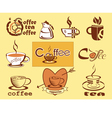Coffee logotype menu icons vector image