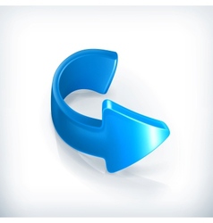 Blue right arrow vector image