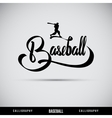 Baseball hand lettering - handmade calligraphy vector image