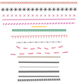 Fashion design stitching source brushes vector image