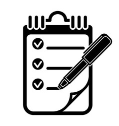 To Do List Clipboard Pen Icon vector image
