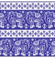 Ethnic elephant seamless vector image