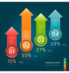 Infographics elements colorful arrow template vector image