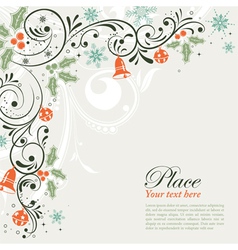 Christmas frame with snowflakes vector image