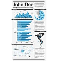 Simple template resume vector image