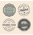 Set vintage organic labels vector image