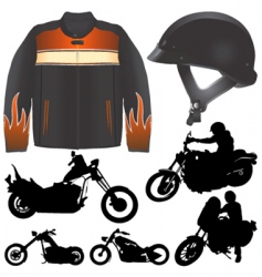 Chopper motorcycle vector image