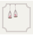 Cute love birds in birdcage vector image