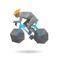 Racing cyclist abstract vector image