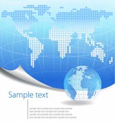 Dotted world map vector image