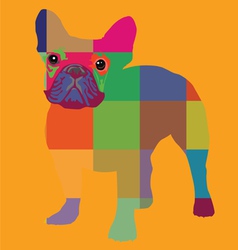 Nice color bulldog artprint vector image