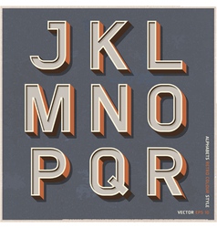 Alphabet retro color vector image