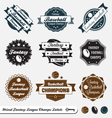 Mixed Fantasy Sports Labels vector image