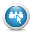 Blue glossy icon vector image