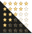 Elegant Golden Rating Stars vector image