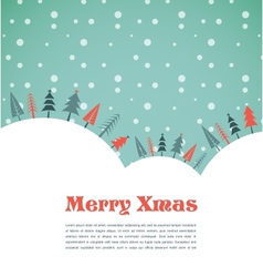Christmas background with homes and birds vector image