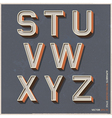Alphabet retro color vector image