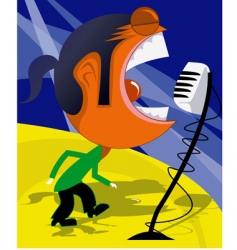 Singer vector image