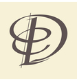 Letter D vector image