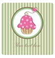 Piece of cake cupcake vector image