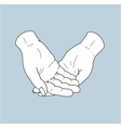 Helping hands vector image