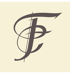 Letter F vector image