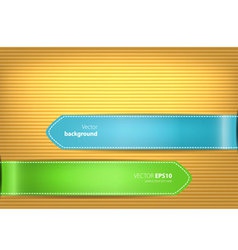 Sticker wooden vector image