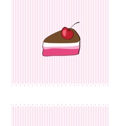 Piece of cake cupcake vector image