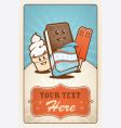 Ice cream poster vector image