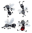 Four mosquitoes vector image