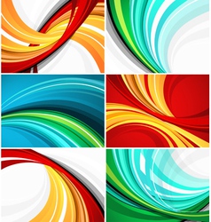 Colorful swirl pattern designs vector image