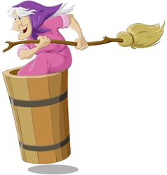 Witch from Russian fairy tales vector image
