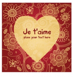 Valentine card vector image