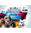 Club Disco Flyer Set with DJs and Colorful vector image