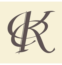 Letter K vector image