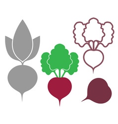 Beet Outline Silhouette Icon Beet Outline Silhouette Icon vector image
