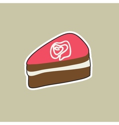 Piece of cake cupcake vector image