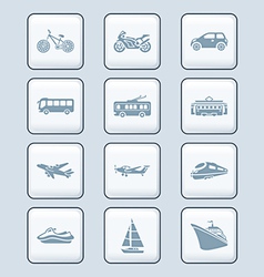 Transportation icons vector image