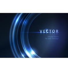Blue glowing frame vector image
