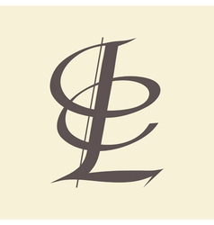 Letter L vector image