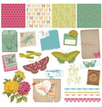 Vintage Butteflies and Flowers vector image