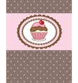 Piece of cake cupcake vector image