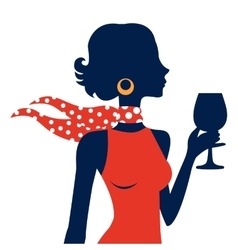 Beautiful elegant woman silhouette Beautiful elegant woman silhouette vector image