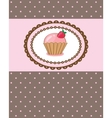 Piece of cake cupcake vector image